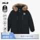MLB羽絨服男女鵝絨防水工裝中長(cháng)款同款3ADJB0656-50BKS-M