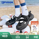 FILA FUSION斐樂(lè )潮牌男鞋涼鞋CONCH時(shí)尚潮流涼鞋夏季新款輕便涼拖鞋 黑-ABK 42