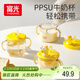 FGA富光兒童牛奶杯寶寶直飲帶手柄喝水杯帶刻度泡奶瓶PPSU學(xué)飲吸管杯