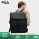 FILA【黑武士】 斐樂(lè )男復古背包老花雙肩包通勤書(shū)包大容量電腦包 正黑色-BK XS