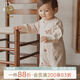 乖奇熊嬰兒純棉連體衣秋冬季長(cháng)袖睡衣無(wú)骨居家服男女寶寶哈衣爬服 卡其/叢林松鼠 80cm