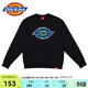 Dickies美式圓領(lǐng)衛衣男女同款鐳射大LOGO休閑潮流套頭上衣 DK012596 黑色 XL