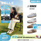 百麗（Belle）周雨彤同款跑道銀河星女2026春新商場(chǎng)薄底賽車(chē)德訓鞋E9P2DAM6預售 杏色【張婧儀同款】 37