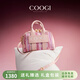COOGI包包女款輕奢侈女士斜跨手提包生日母親情人節禮物送女友老婆媽媽 粉色【真皮面料】（C355218303）