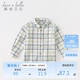 戴維貝拉春秋裝男童格子襯衫中大童棉襯衣兒童上衣童裝