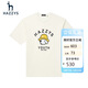 哈吉斯（HAZZYS）男裝 夏季圓領(lǐng)狗狗繡花輕短袖T恤男ASTZE03BE88