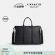 蔻馳（COACH）【專(zhuān)享直降】奧萊男士男包經(jīng)典標志老花CALEB商務(wù)通勤公事公文包 QB/炭黑色/黑色