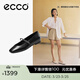 愛(ài)步（ECCO）芭蕾舞鞋女 時(shí)尚牛皮瑪麗珍方頭低跟淺口單鞋平底鞋 舞悅234333 黑色23433301001（牛皮革） 36