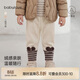 babylove嬰兒打底褲秋冬季男女寶寶休閑長(cháng)褲條紋拼接百搭褲子洋氣彈力褲