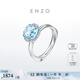 ENZO 18K金清新藍方糖戒指 EZV9019  禮物 17號
