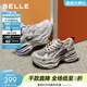 百麗（Belle）星河軌跡潮酷老爹鞋女商場(chǎng)款厚底增高休閑鞋E4P1DCM5預售 灰色 37