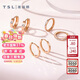 謝瑞麟（TSL）18K金耳環(huán)簡(jiǎn)約隨性幾何耳飾BE661-BE663 BE661-單色車(chē)花