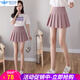 半身裙女短裙春夏秋冬季高腰格子百褶裙女士A字學(xué)生裙子學(xué)院風(fēng)裙子 粉色格 S