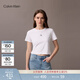 Calvin KleinJeans25夏季女士經(jīng)典字母印花休閑潮流ck辣妹短款短袖T恤上衣