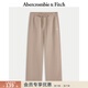 Abercrombie & Fitch【經(jīng)典直筒】經(jīng)典小麋鹿圖案美式抓絨衛褲25秋冬女裝147-5165 咖色 S (165/72A) 偏大偏長(cháng)，建議小一碼