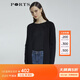 PORTS寶姿 商場(chǎng)同款新品女裝簡(jiǎn)約中長(cháng)款針織開(kāi)衫LL8K004KZE008 黑色 M /L