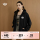 adidas 2025針織運動(dòng)連帽夾克外套男女秋季阿迪達斯三葉草 黑色   M