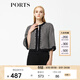 PORTS寶姿 秋季新品女裝箱型小香風(fēng)短款外套SB9J006BFK005 黑白格子 XS (2)