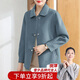雪夕（XUEXI）媽媽裝2025新款春裝毛呢外套時(shí)尚氣質(zhì)翻領(lǐng)雙面呢短款中老年女裝