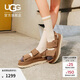 UGG夏季新款女士舒適輕便厚底露趾魔術(shù)貼休閑涼鞋1141493CHE|栗色 36