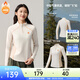 安踏（ANTA）輕暖T丨半開(kāi)襟戶(hù)外抓絨衣女秋冬季修身顯瘦長(cháng)袖t恤打底衫運動(dòng)上衣 暖玉白-1 XL (女175)