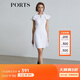 PORTS寶姿 商場(chǎng)同款新品女裝甜美荷葉系帶連衣裙三醋纖SL8D049KWB008 白色 M 6