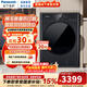 松下（Panasonic）白月光5.0滾筒洗衣機超薄 10公斤全自動(dòng)變頻洗衣機智能除菌泡沫凈 BLDC變頻電機一級能效 智能投放 【悅影黑】XQG100-F2J1 單洗