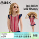 ASK JUNIOR童裝兒童泳衣女童泳裝中大童連體式泳裙夏裝青少年訓練服 紅色