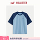 HOLLISTER經(jīng)典小海鷗圖案25夏情侶重磅棉質(zhì)T恤男女裝324-5461 海軍藍撞色 XL (180/116A)