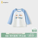 童泰（TONGTAI）寶寶T恤春秋純棉嬰兒衣服兒童長(cháng)袖上衣男女童打底衫藍色110cm