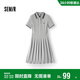 森馬（Semir）連衣裙女夏季撞色polo領(lǐng)短裙字母運動(dòng)風(fēng)學(xué)院風(fēng)百褶裙101325114051