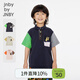jnby by JNBY江南布衣童裝H型寬松短袖polo衫撞色T恤夏男女童兒童1P4112990 438/深墨藍 120 cm