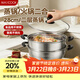 美廚（MAXCOOK）不銹鋼二層蒸鍋 28cm復底火鍋湯鍋多用鍋燃氣灶電磁爐通用MCWA561