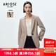 艾諾絲雅詩(shī)ARIOSEYEARS春秋款高級感墊肩收腰西裝外套上衣女20221337 燕麥色 M