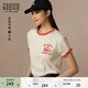 Teenie Weenie小熊女裝T恤夏季清新休閑活力撞色圓領(lǐng)短袖 紅色 L