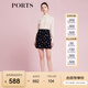 PORTS寶姿商場(chǎng)同款春季新品女裝半身裙印花短裙SD8S014PLP029 晚安藍 M (6)