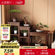小匠材實(shí)木中式花臺陽(yáng)臺架子中古風(fēng)置物架落地式裝飾擺件客廳多層花架子
