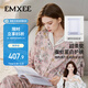 嫚熙（EMXEE）嫚熙春秋季絲麻棉孕婦哺乳月子服產(chǎn)婦天鵝舞曲產(chǎn)后睡衣家居服L碼