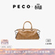 PECO小丑機車(chē)包春夏新款波士頓植鞣油蠟手提單肩休閑百搭斜挎包女 沙丘色頭層熔巖油蠟牛皮預售15天