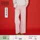 Teenie Weenie小熊女裝秋簡(jiǎn)約時(shí)尚休閑質(zhì)感通勤直筒牛仔褲 粉色 S 160