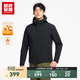 超級安踏加絨運動(dòng)夾克外套男士秋冬防潑水防風(fēng)保暖訓練茄克上衣152547606U 基礎黑-4 2XL /男185