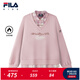 斐樂(lè )FILA兒童童裝上衣2026年春季新款女大童加絨翻領(lǐng)舒適套頭衛衣 煙粉-PK 165
