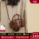 viney新款包包女包牛皮斜挎包品牌手提包生日禮物送女友老婆 【棕色】實(shí)用高檔單肩包 時(shí)尚百搭品牌小眾枕頭包