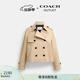 蔻馳（COACH）奧萊女士短款風(fēng)衣外套高級感商務(wù) 亮卡其色 S