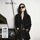 MO&Co.直角墊肩雪尼爾復古華麗絨感短款箱型短外套設計感小眾摩安珂 黑色 M 165