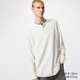 優(yōu)衣庫男裝女裝情侶華夫格亨利領(lǐng)套頭衫長(cháng)袖T恤479784 482766 482766/01乳白色 L