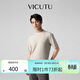 威可多（VICUTU）【慕斯衫】男士秋冬商務(wù)曠野美拉德針織衫米色圓領(lǐng)短袖180/100B