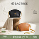 BAGTREE包包樹(shù)元寶包新款植鞣牛皮輕奢品牌單肩餃子斜挎手機包生日禮物 檀黑色【bag tree女包】 高級小眾生日禮物女