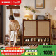 家逸實(shí)木鞋柜門(mén)口入戶(hù)收納柜一體靠墻玄關(guān)儲物柜簡(jiǎn)約大容量鞋架