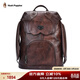 暇步士（Hush Puppies）雙肩包男時(shí)尚潮流背包男休閑大容量通勤電腦包書(shū)包 棕色